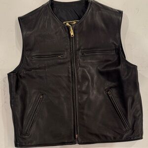 Black Leather Vest